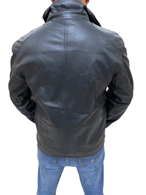 100% Top Grain Leather Double Zipper Jacket C11