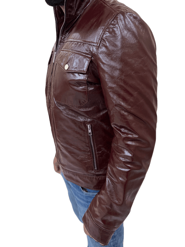 100% Top Grain Leather  Bomber  Jacket C2