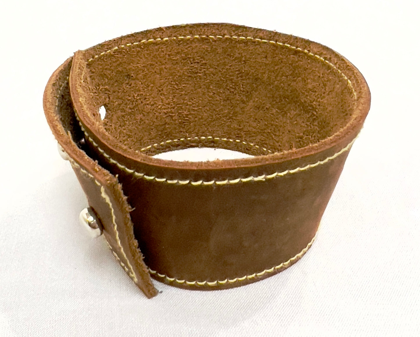 2 IN 1-LEATHER COFFEE SLEEVE AND SCUFF BRACELET