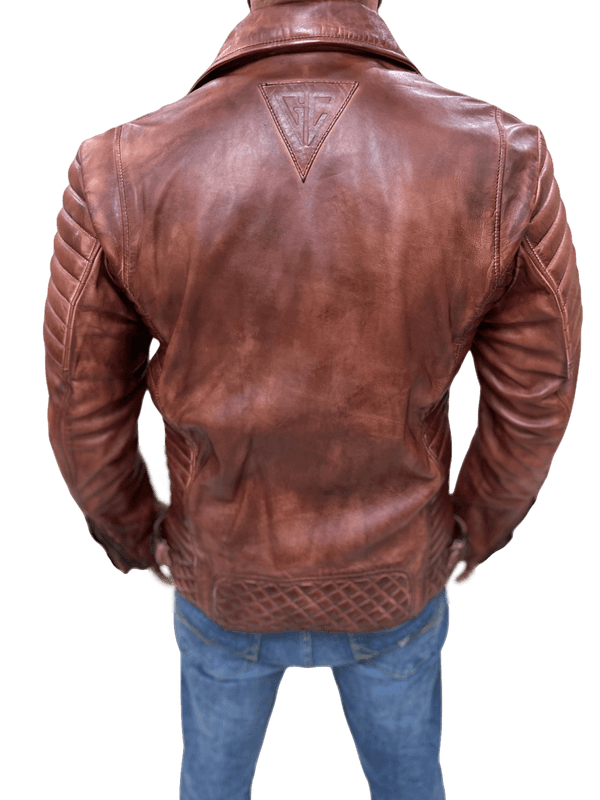 100% Top Grain Leather  Lapel  Jacket C4