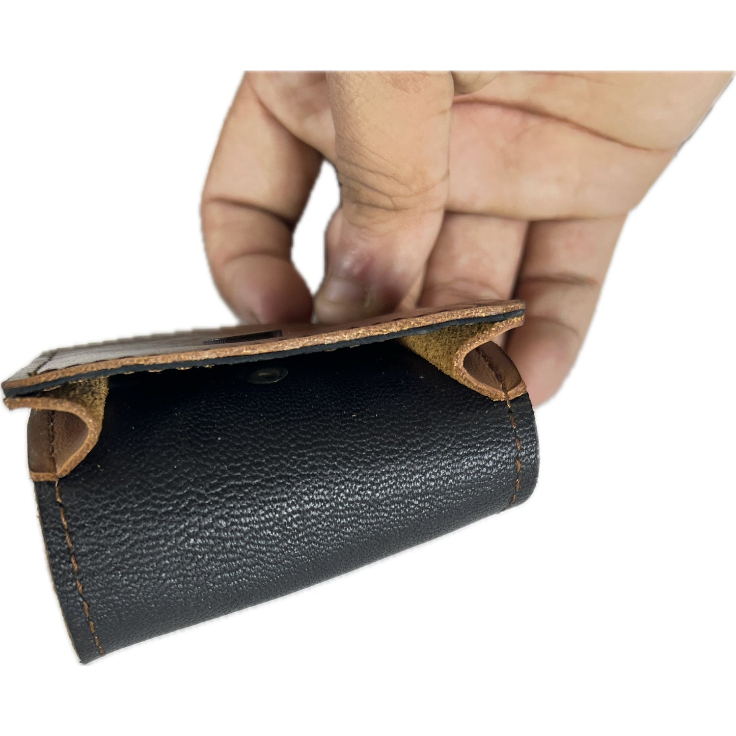 HAND SEWN LEATHER CARDHOLDER -STYLE 5B