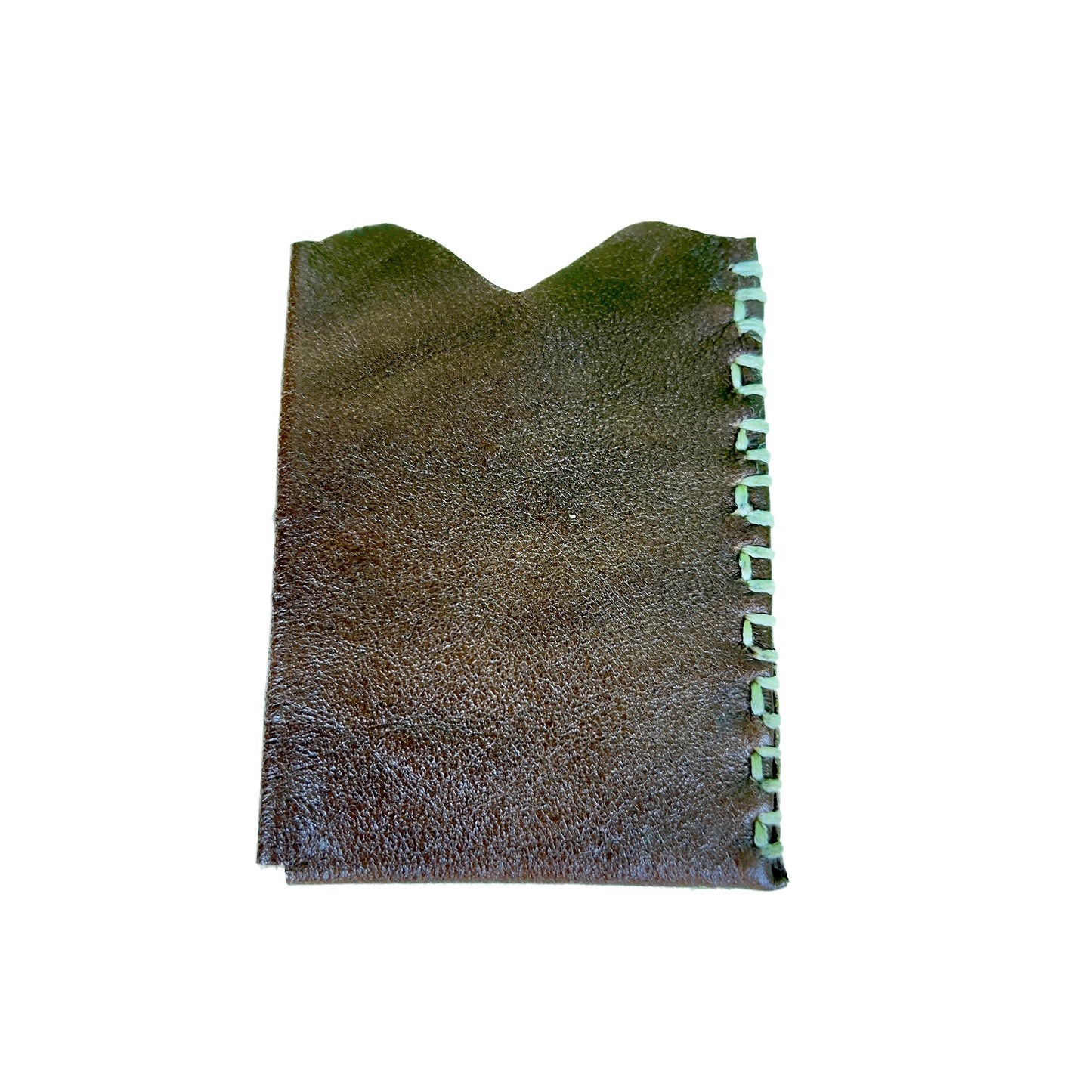 HAND SEWN LEATHER CARDHOLDER -STYLE 2-Rivet