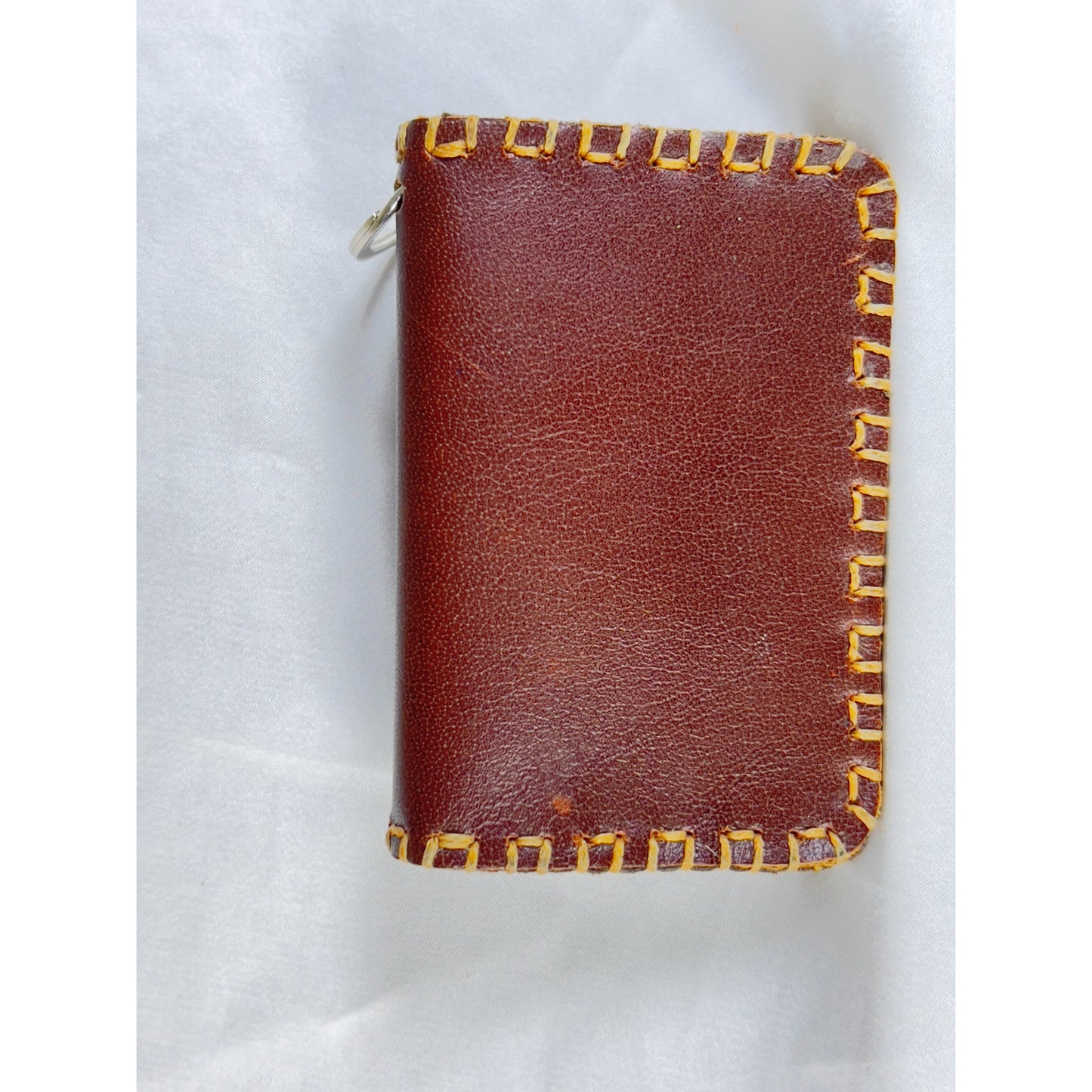 HAND SEWN LEATHER CARDHOLDER -STYLE 5-key ring