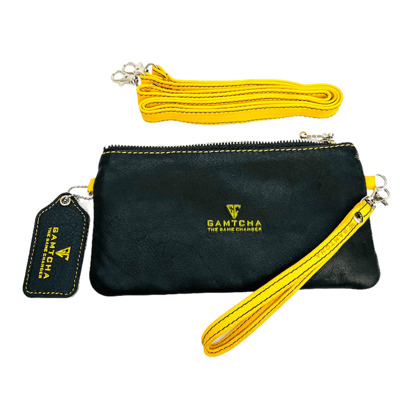 MODERN LEATHER WRISTLET AND CROSSBODY BAG