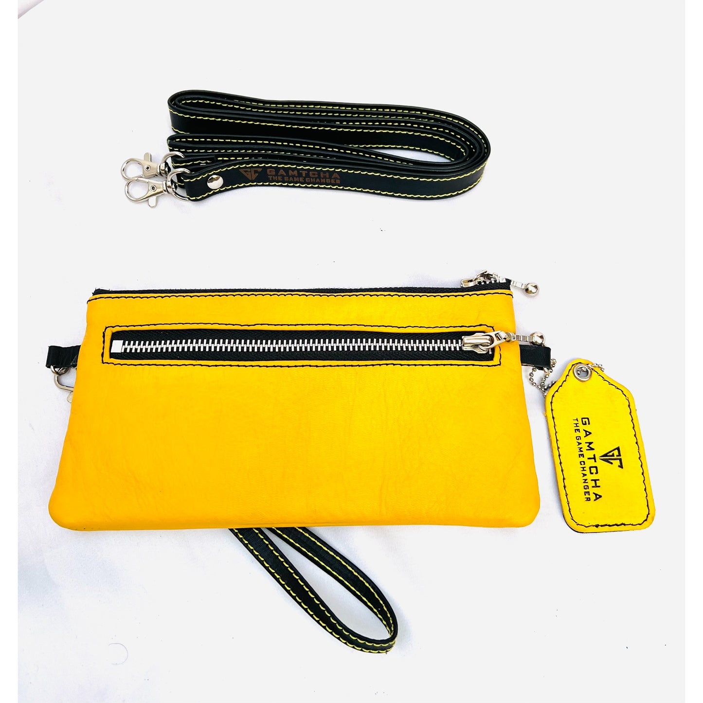 MODERN LEATHER WRISTLET AND CROSSBODY BAG