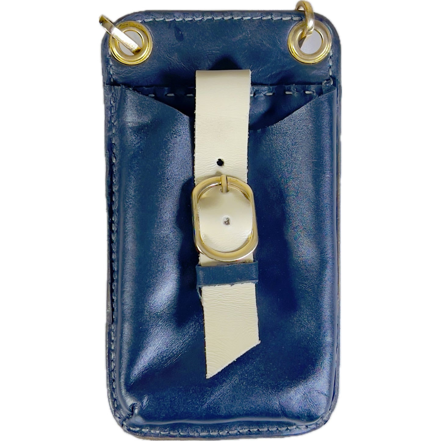 SLIM LEATHER CROSSBODY CELL PHONE BAG HAND SEWN M10-B