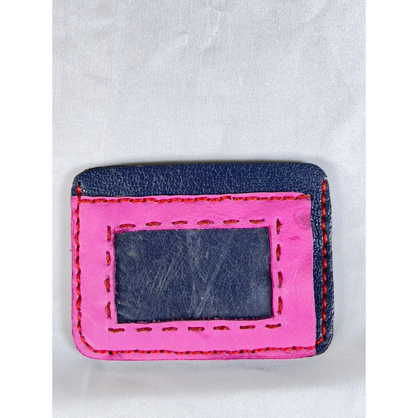 HAND SEWN LEATHER CARDHOLDER -STYLE 7-ID CARD HOLDER