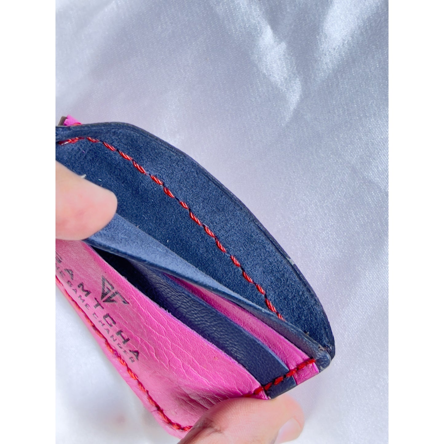 HAND SEWN LEATHER CARDHOLDER -STYLE 7-ID CARD HOLDER