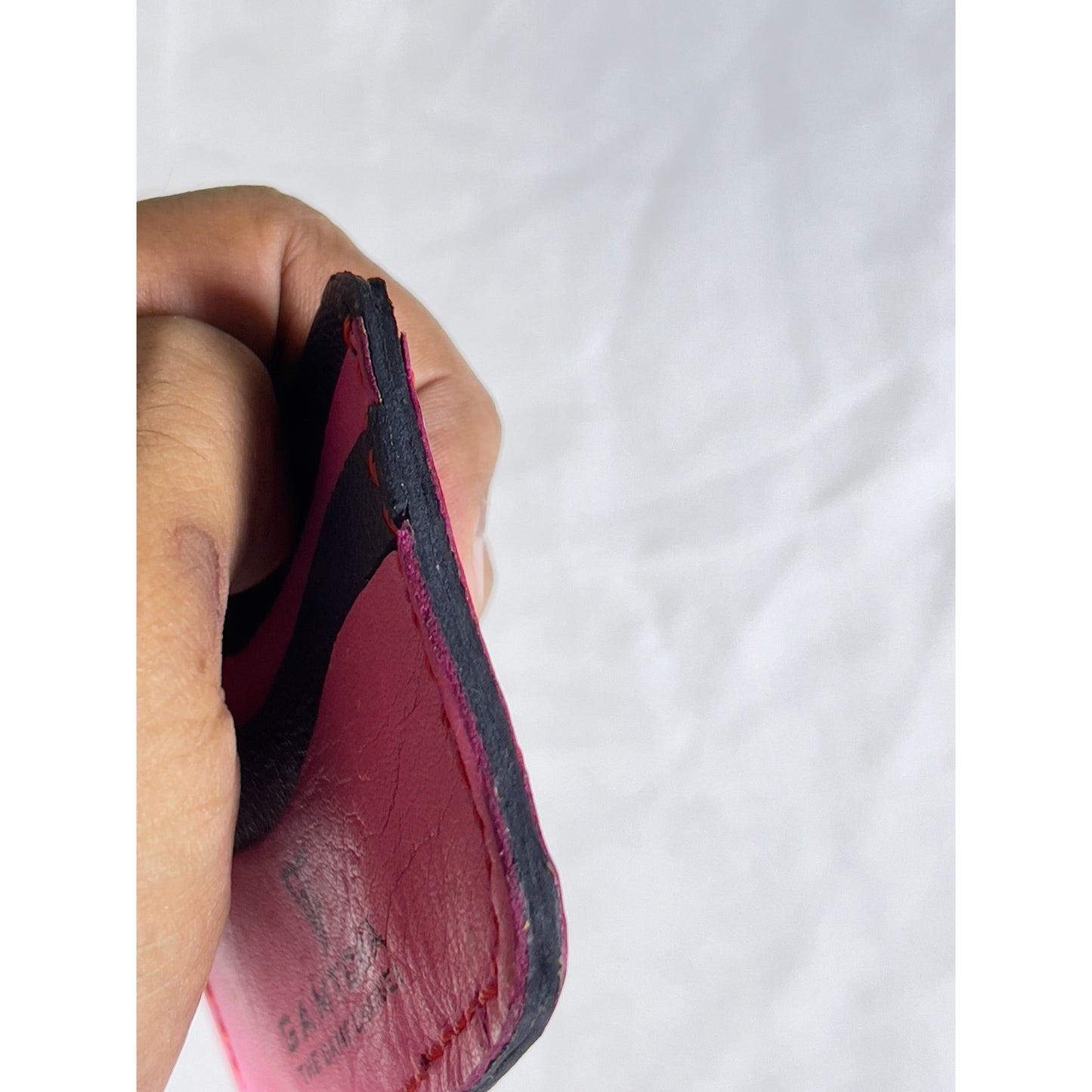 HAND SEWN LEATHER CARDHOLDER -STYLE 7-ID CARD HOLDER