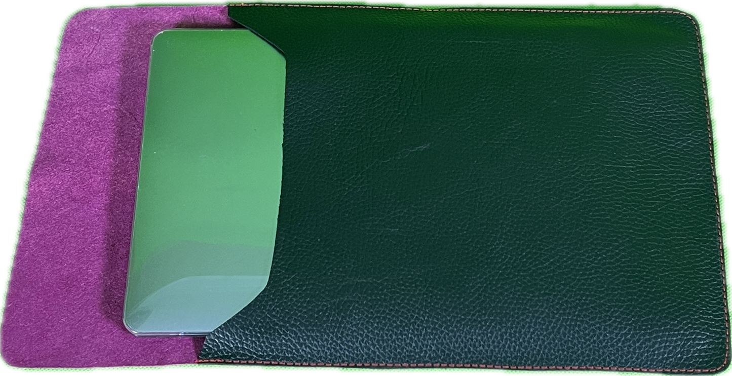 2 in 1 Leather Laptop, ipad Sleeve & Desk Mat