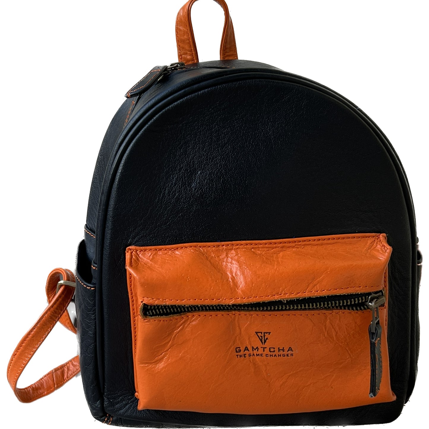 The leather Mini backpack handbag size