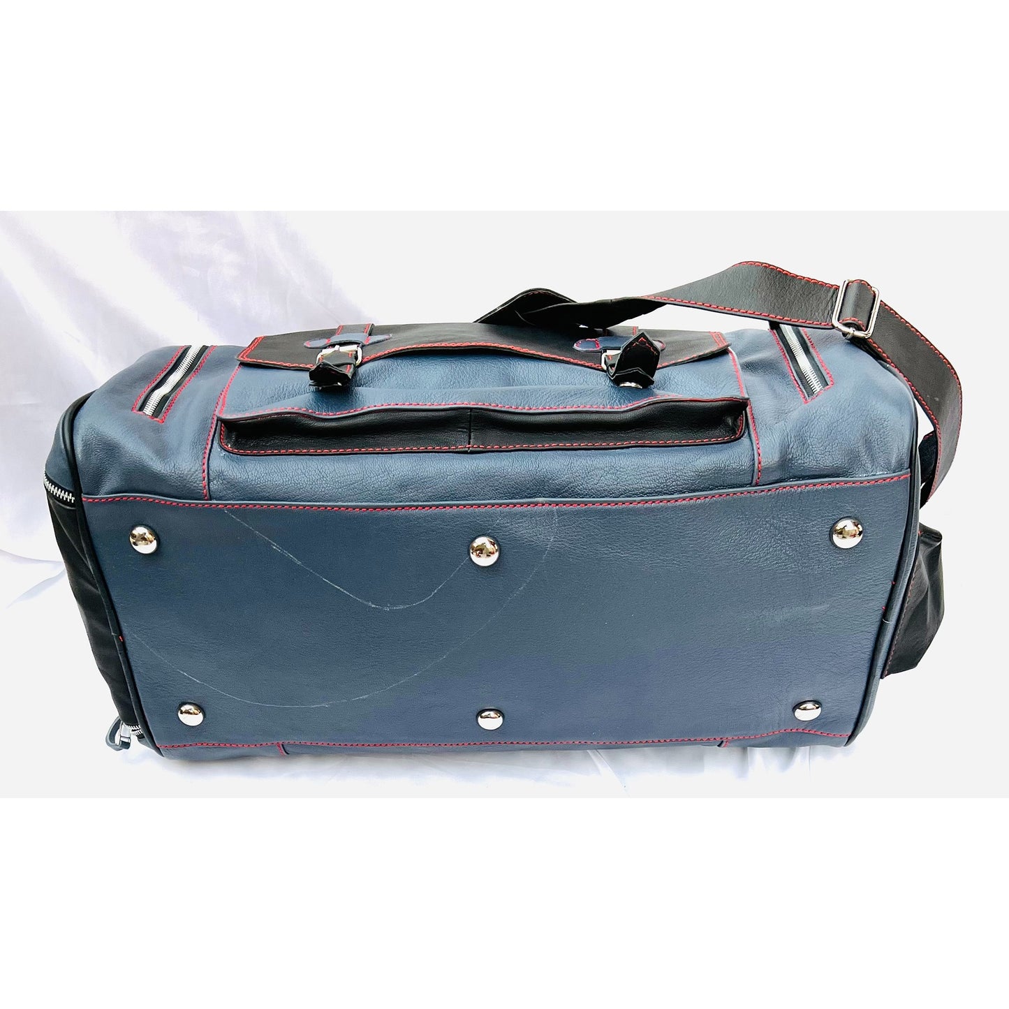 Designer Full Grain Leather Duffel Bag