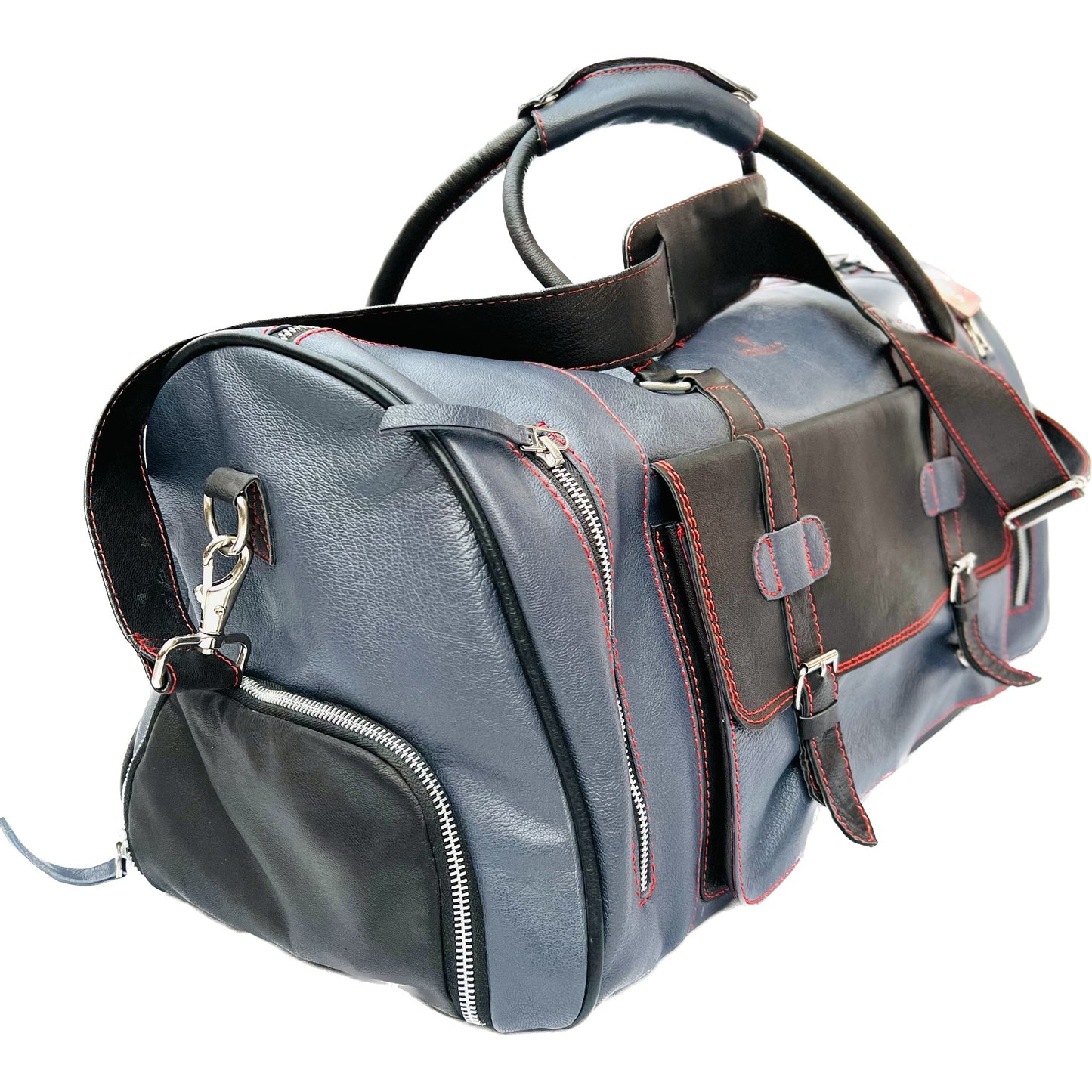 Designer Full Grain Leather Duffel Bag