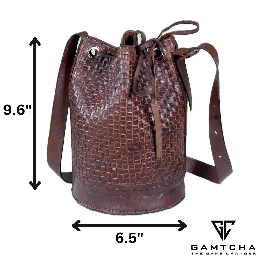 THE HAND SEWN LEATHER BUCKET BAG M11