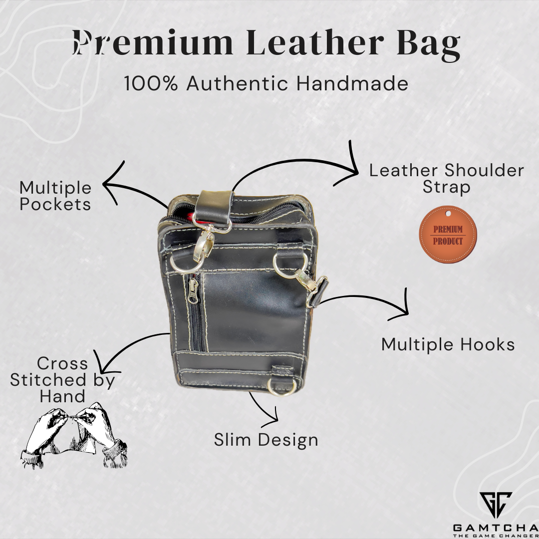 The hand stitched Nomad Messenger Leather bag- M12