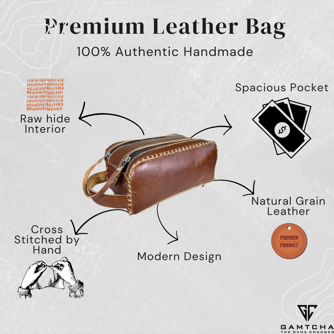 THE ESSENTIAL CARRYALL HAND STITCHED LEATHER TOILETERY BAG-MAIN-2A