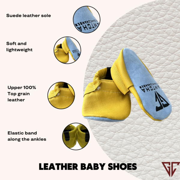 Leather Baby Shoes -100% Soft Goat Skin - Image 3