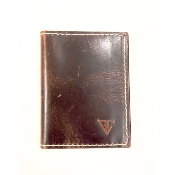 FOREST BIFOLD LEATHER CARD HOLDER-BROWN - Image 9