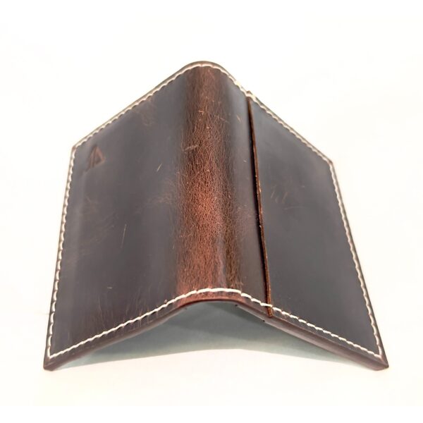 FOREST BIFOLD LEATHER CARD HOLDER-BROWN - Image 2