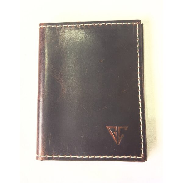 FOREST BIFOLD LEATHER CARD HOLDER-BROWN - Image 3