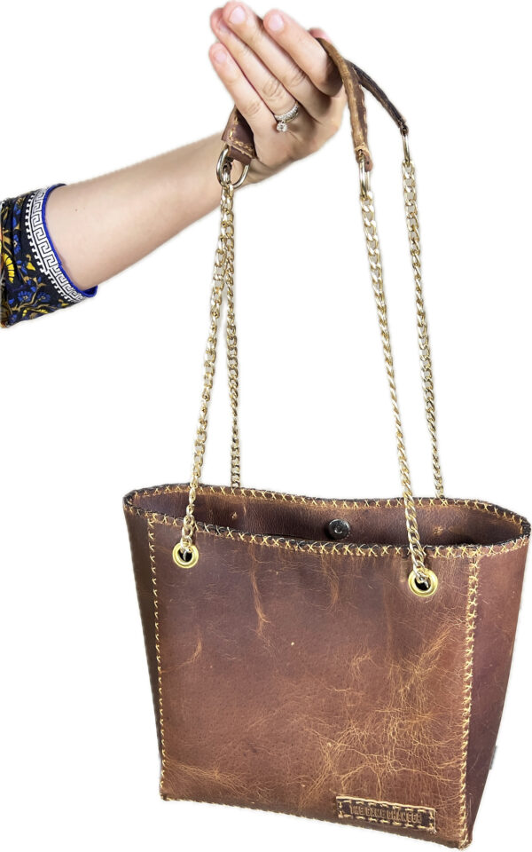 HAND STITCHED EVERYDAY LEATHER TOTE BAG-M5 - Image 6