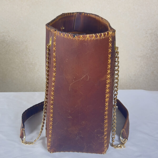 HAND STITCHED EVERYDAY LEATHER TOTE BAG-M5 - Image 9