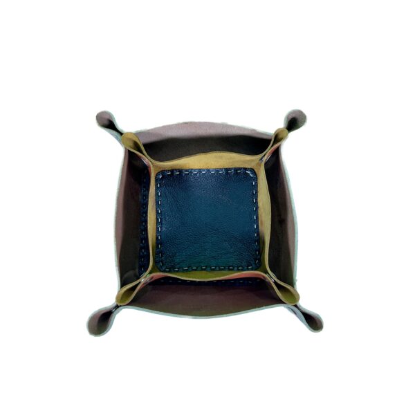 VINTAGE TOP GRAIN LEATHER TRAY-DESK ORGANIZER - Image 2
