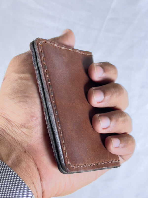 SOFT LEATHER HAND STITCHED BIFOLD CARDHOLDER-CH5 - Image 3