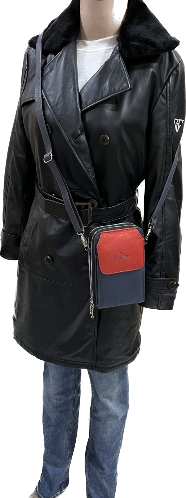 Leather Crossbody Cellphone Bag - Image 35