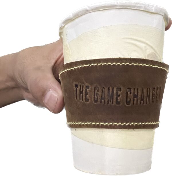 2 IN 1-LEATHER COFFEE SLEEVE AND SCUFF BRACELET - Image 3