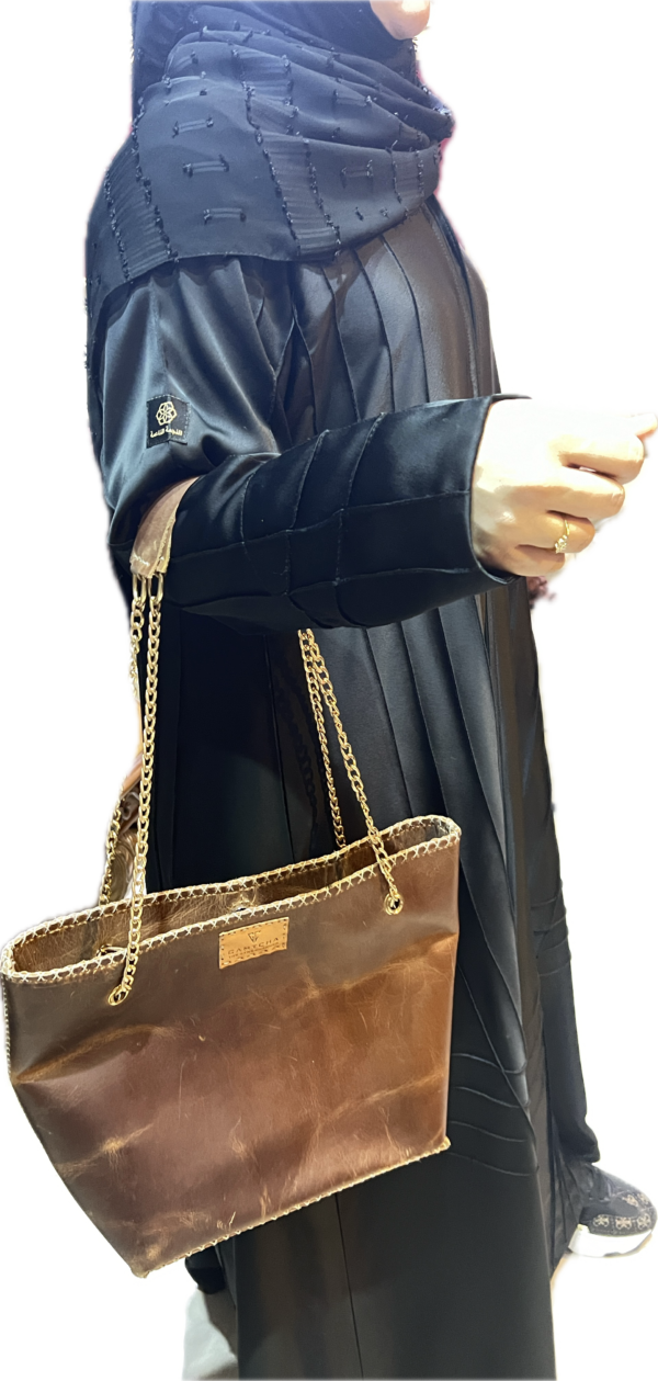 HAND STITCHED EVERYDAY LEATHER TOTE BAG-M5 - Image 15