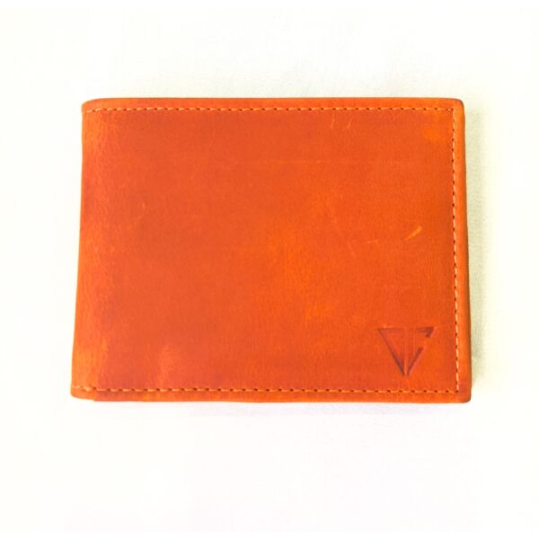 Tan Leather RFID Slim ID Wallet - Image 5