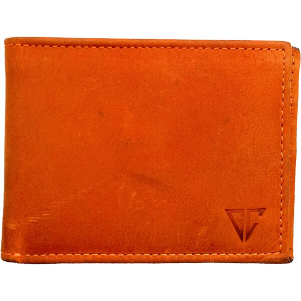 Tan Leather RFID Slim ID Wallet - Image 6