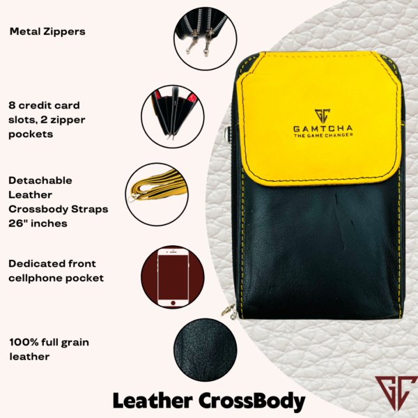 Leather Crossbody Cellphone Bag - Image 3