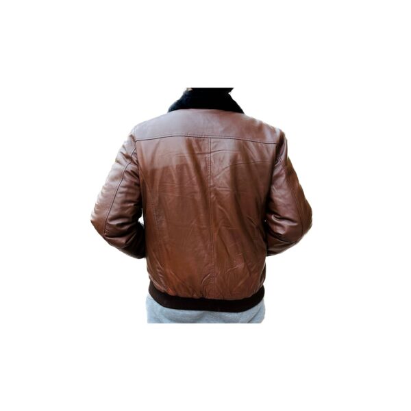 Lambskin Leather Collar Jacket   L1 - Image 2