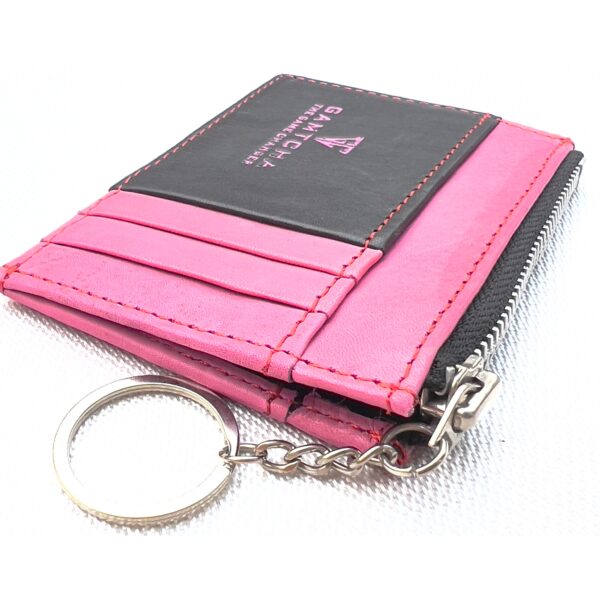 Leather Card Holder with Key Ring - Image 8