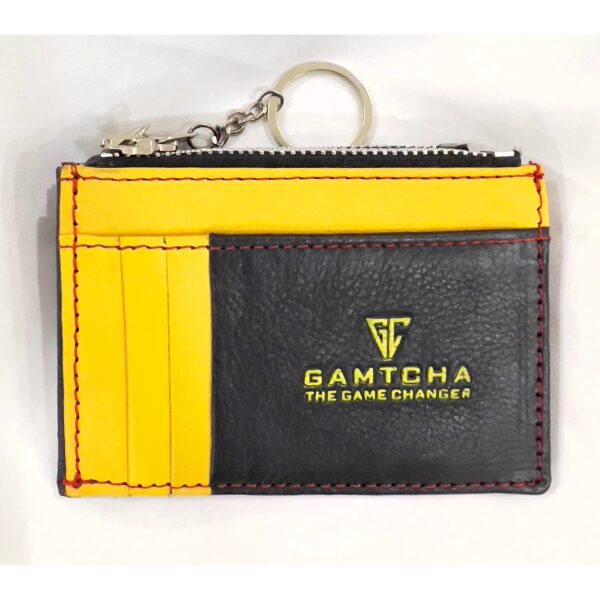 Leather Card Holder with Key Ring - Image 9