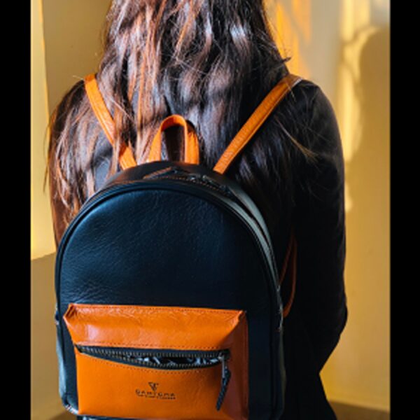The leather Mini backpack handbag size - Image 2