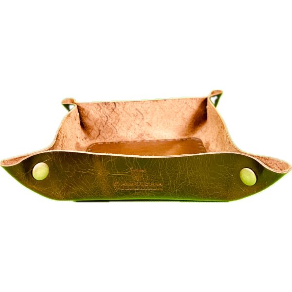 VINTAGE TOP GRAIN LEATHER TRAY-DESK ORGANIZER - Image 15