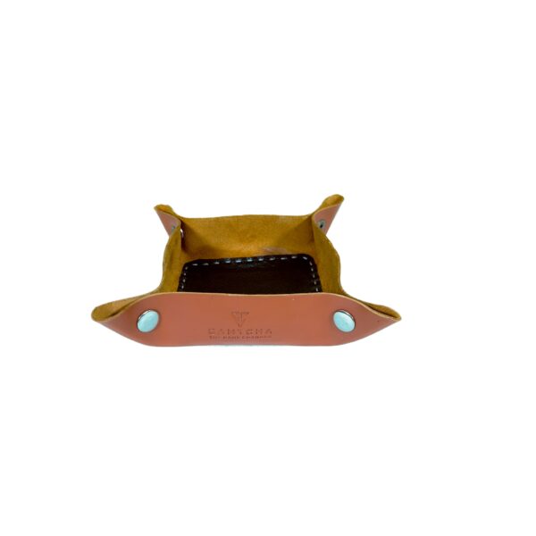 VINTAGE TOP GRAIN LEATHER TRAY-DESK ORGANIZER - Image 10