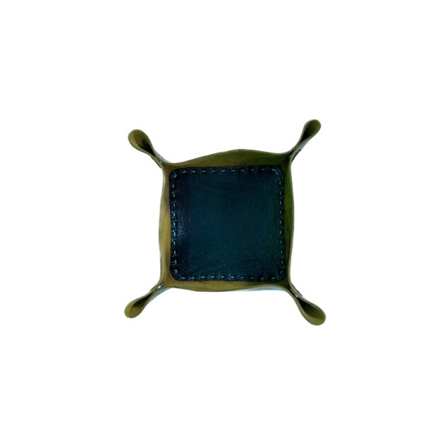 VINTAGE TOP GRAIN LEATHER TRAY-DESK ORGANIZER - Image 9