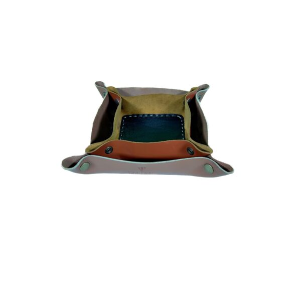 VINTAGE TOP GRAIN LEATHER TRAY-DESK ORGANIZER - Image 13