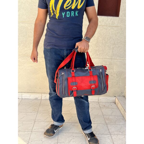 Designer Full Grain Leather Duffel Bag - Image 32