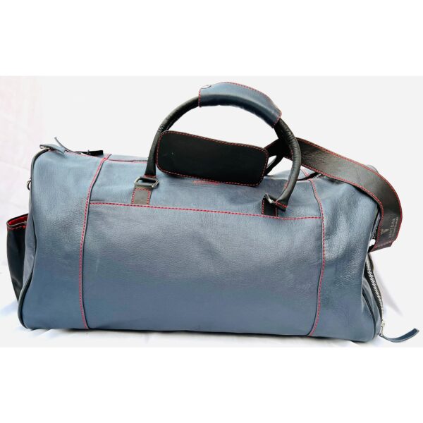 Designer Full Grain Leather Duffel Bag - Image 14