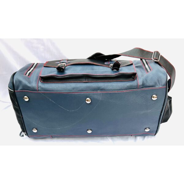 Designer Full Grain Leather Duffel Bag - Image 16