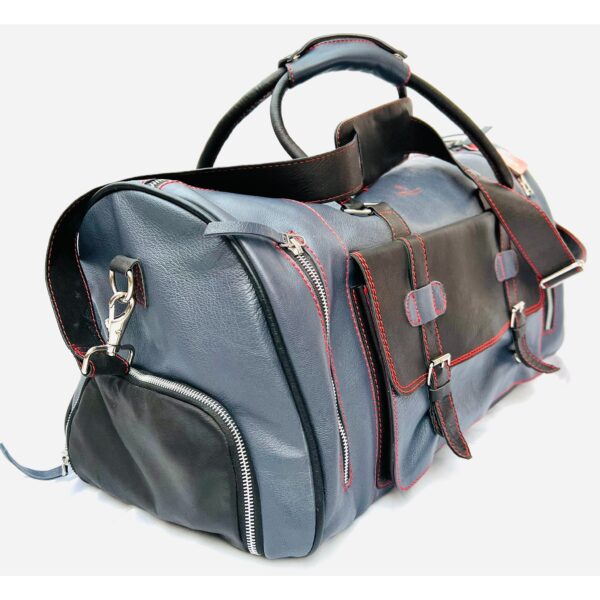 Designer Full Grain Leather Duffel Bag - Image 18