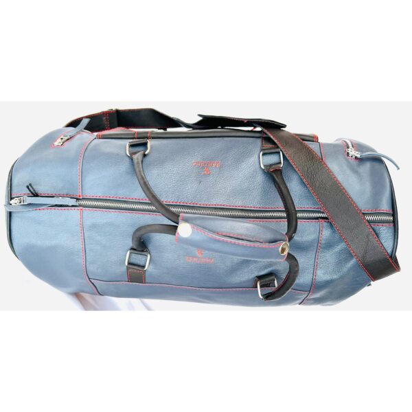 Designer Full Grain Leather Duffel Bag - Image 20