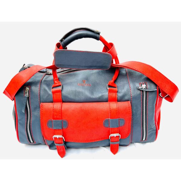 Designer Full Grain Leather Duffel Bag - Image 30
