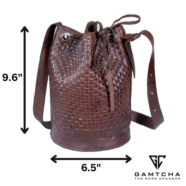 THE HAND SEWN LEATHER BUCKET BAG M11 - Image 4