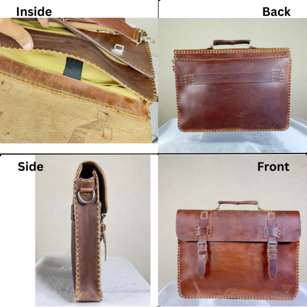 hand-sewn-Laptop Messenger Bag M1 - Image 4